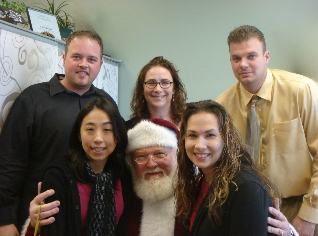 elder and home care agency looking at a photo